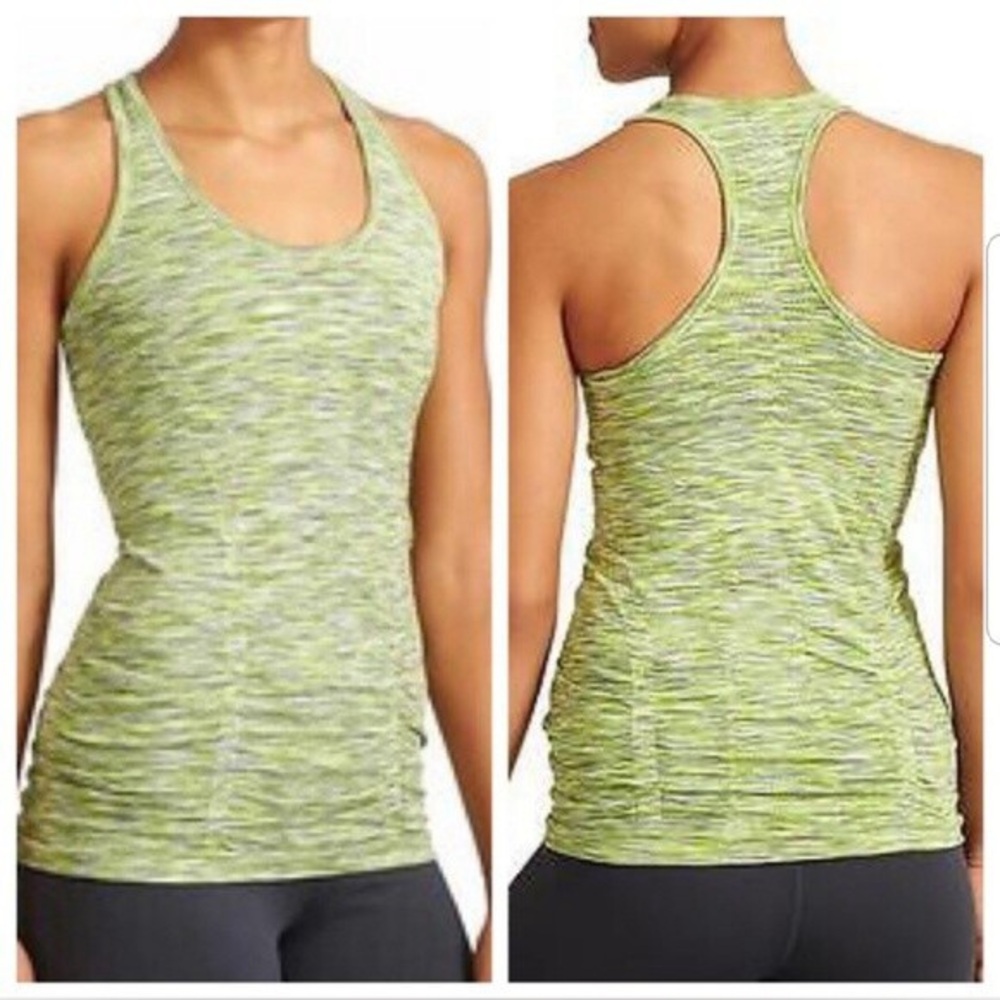 Athleta Spacedye Fastest Track Razorback Tank Green Large